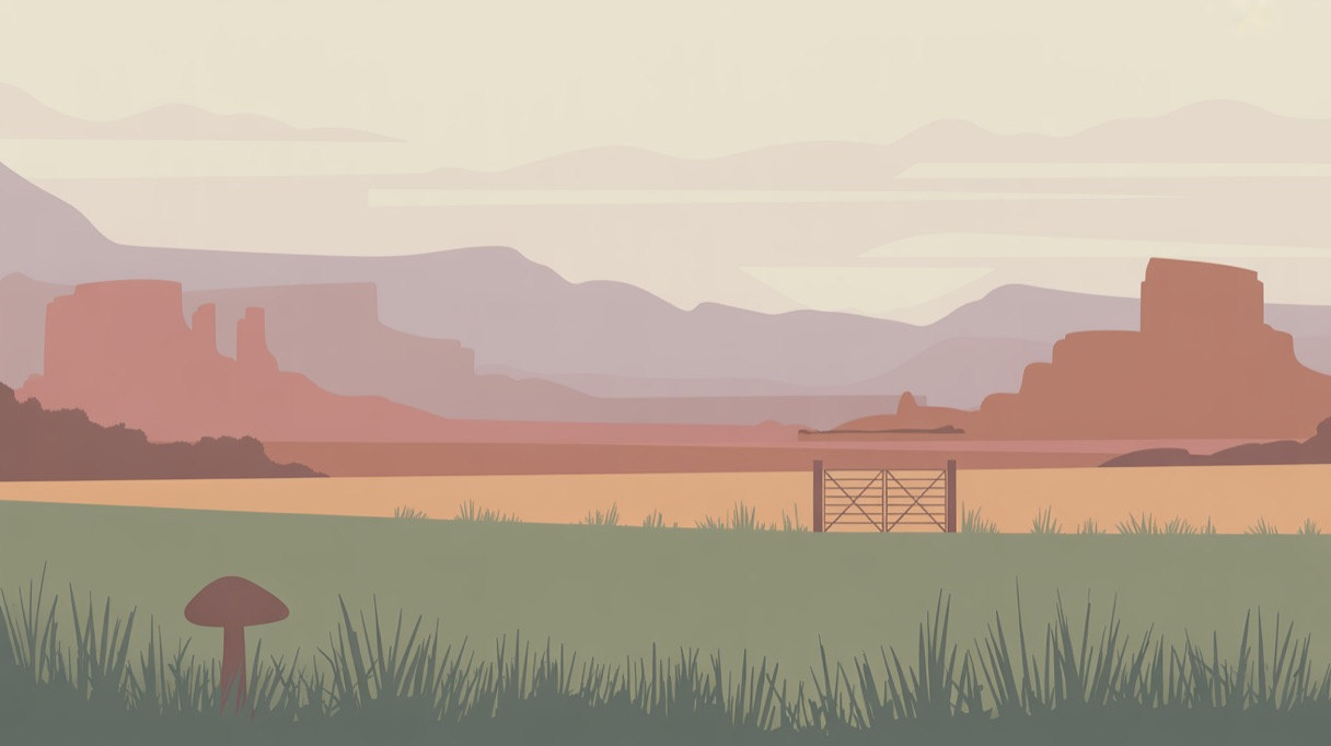 Stylised landscape illustration representing Arizona and its 2026 psilocybin laws