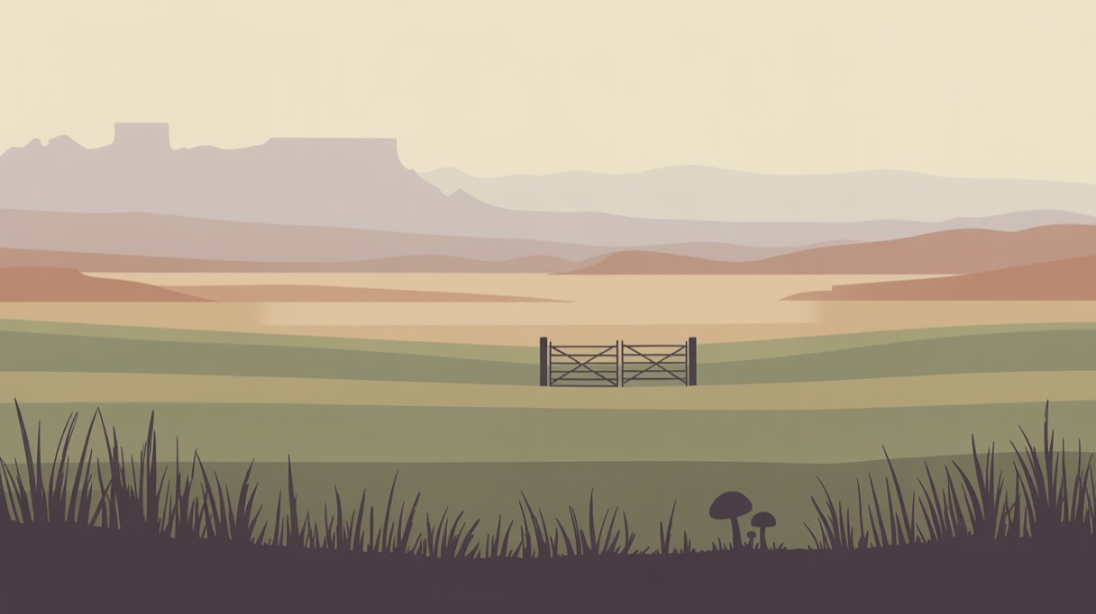 Stylised landscape illustration representing Idaho and its 2026 psilocybin laws