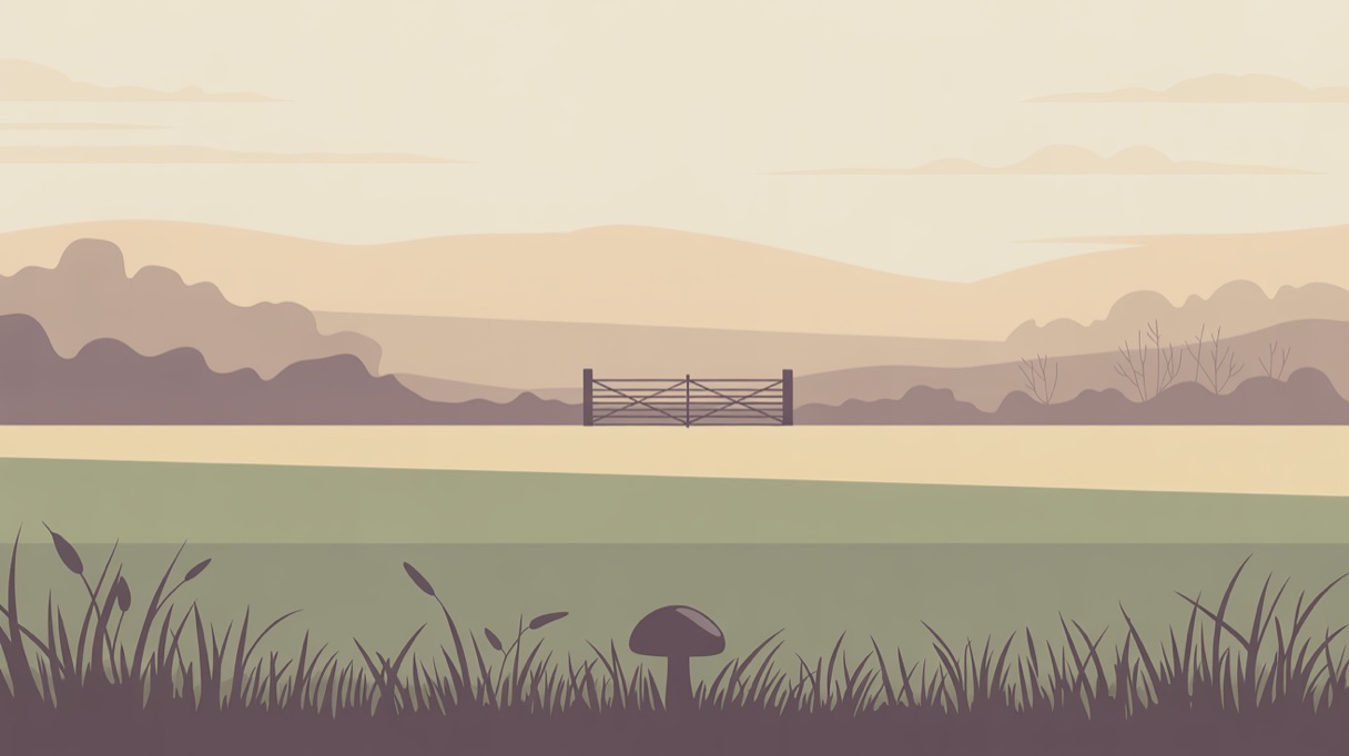 Stylised landscape illustration representing Iowa and its 2026 psilocybin laws