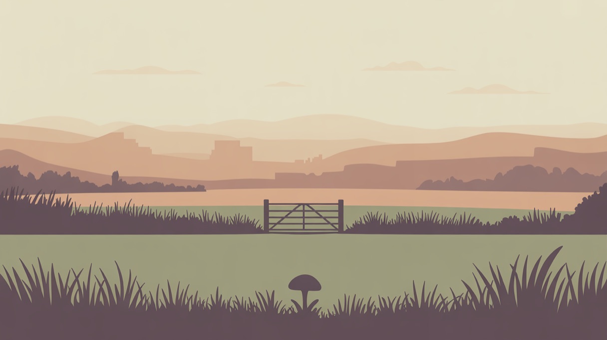 Stylised landscape illustration representing Kansas and its 2026 psilocybin laws
