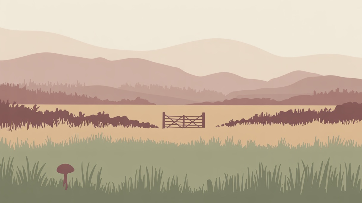 Stylised landscape illustration representing Maine and its 2026 psilocybin laws
