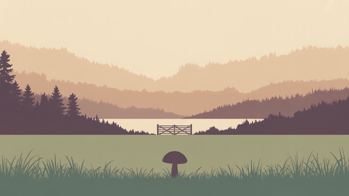 Stylised landscape illustration representing Michigan and its 2026 psilocybin laws