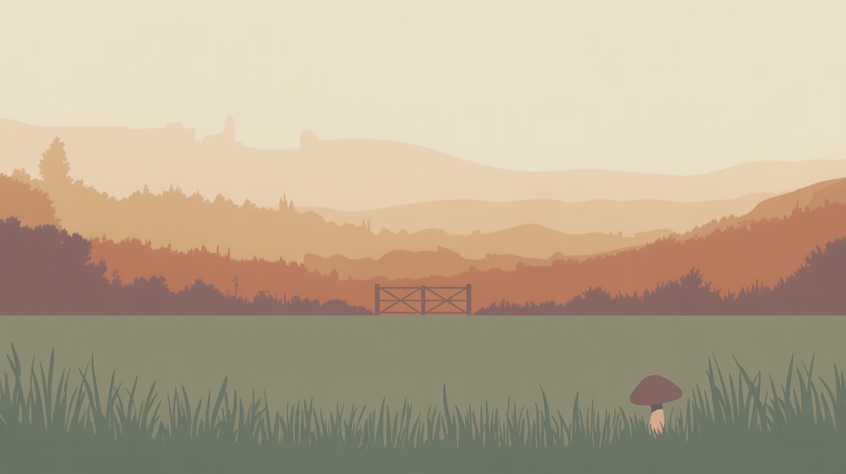 Stylised landscape illustration representing New York and its 2026 psilocybin laws