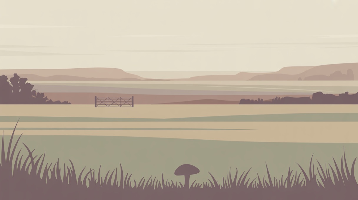 Stylised landscape illustration representing North Dakota and its 2026 psilocybin laws
