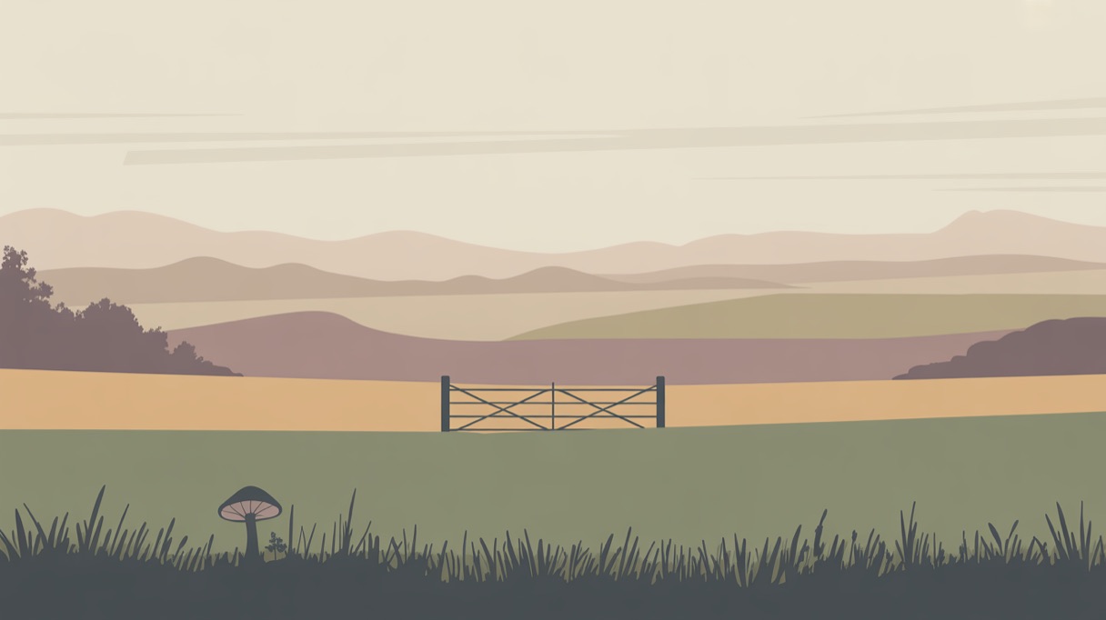 Stylised landscape illustration representing Oklahoma and its 2026 psilocybin laws
