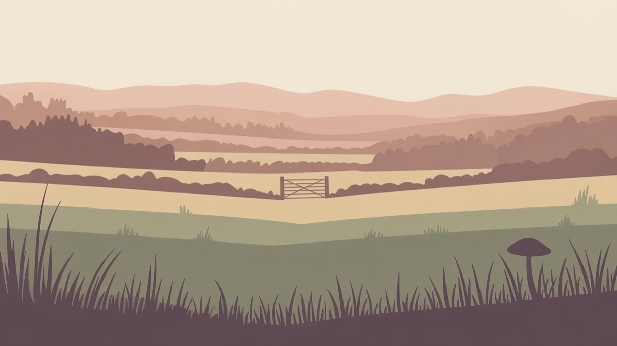 Stylised landscape illustration representing Virginia and its 2026 psilocybin laws