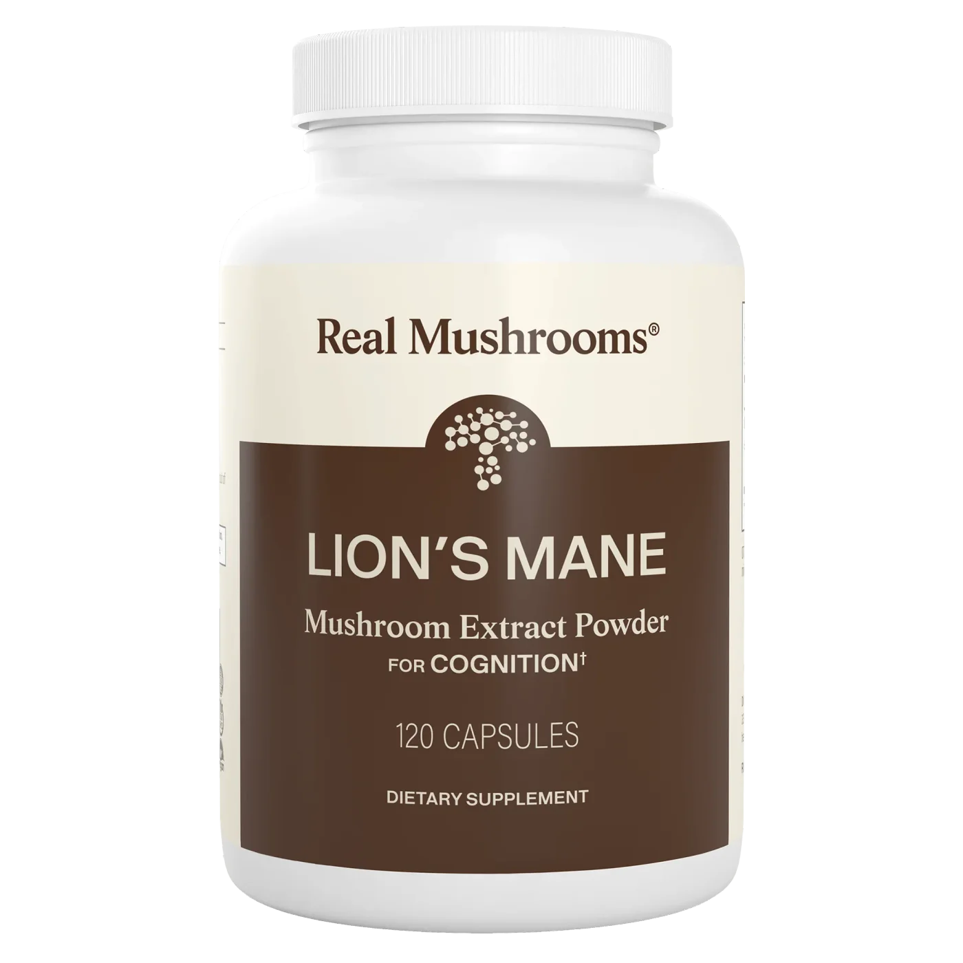 Real Mushrooms Organic Lion's Mane Extract Capsules, 120 count bottle