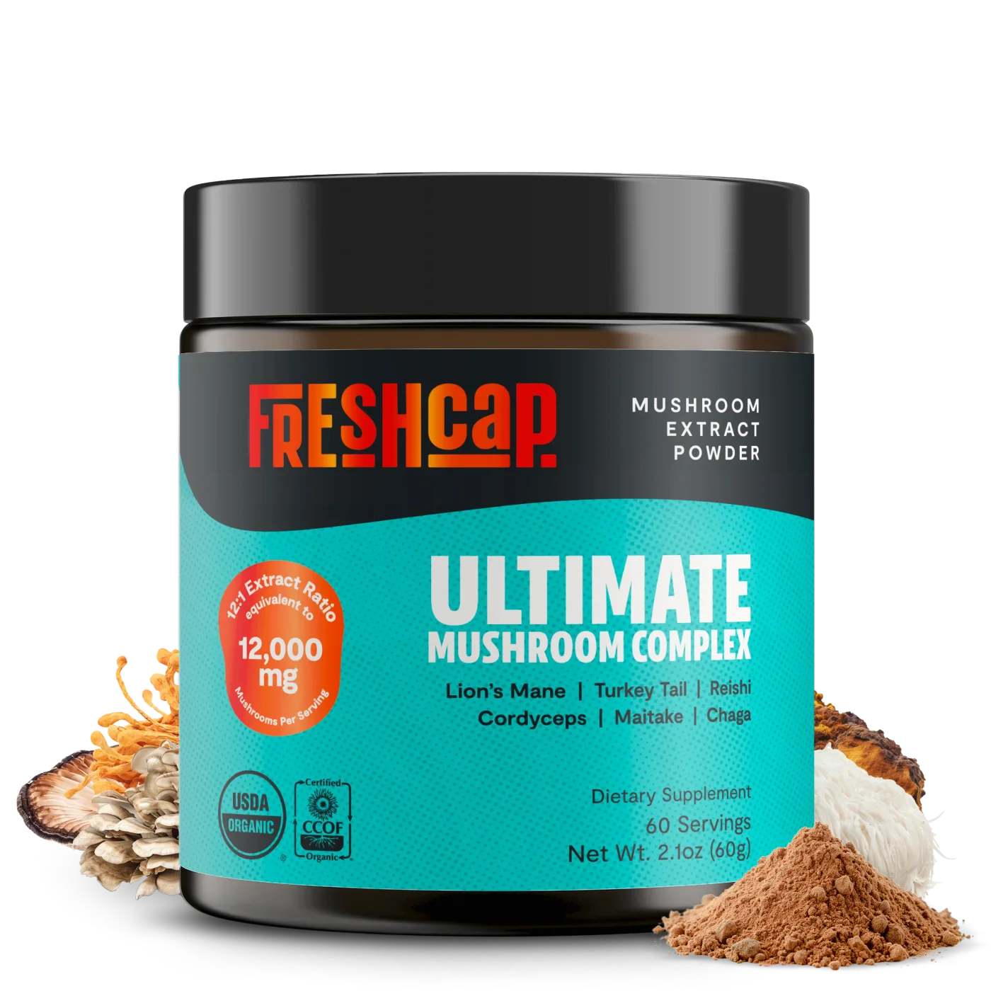 FreshCap Ultimate Mushroom Complex Powder package